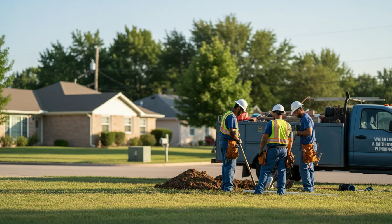 Residential water line and bathroom plumbing service in Pierz, MN